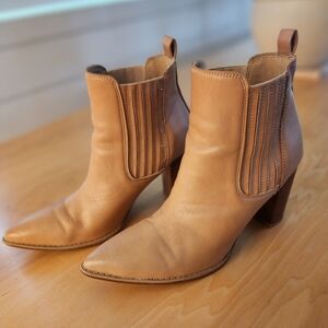 Tan Leather Ankle Boots